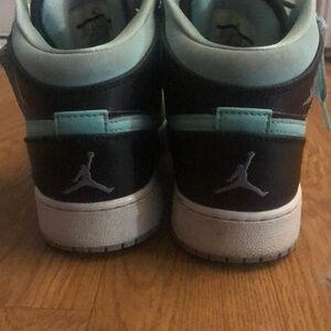 Jordan Sneakers Black and Blue High Top